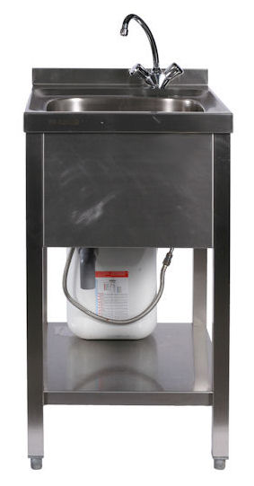 Einzelspüle / Handwaschbecken mit 5 l Warmwasserspeicher 